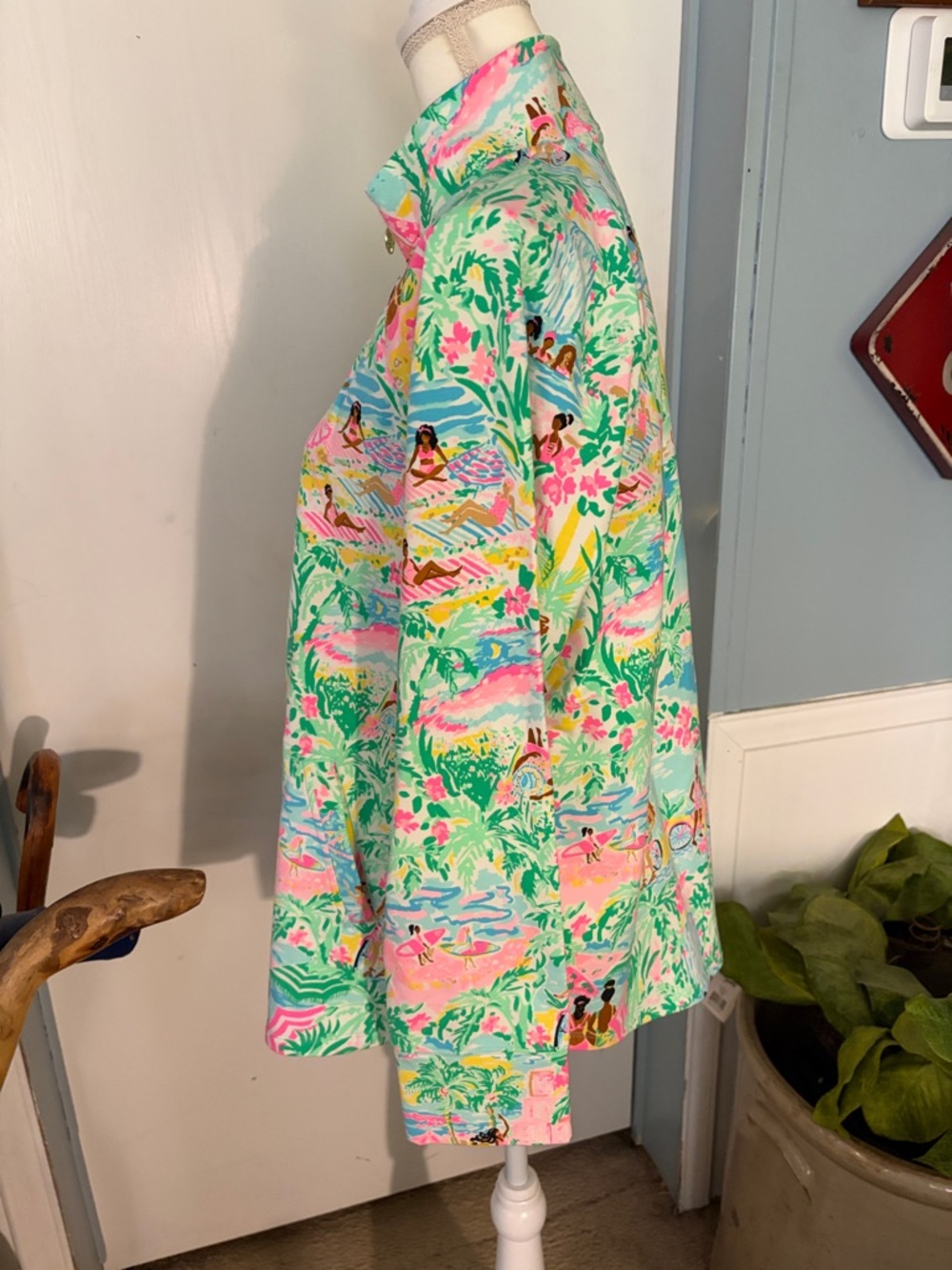 Lilly Pulitzer Multicolor Tropical Print Zip-Up Jacket Lets Get Together Print - Picture 3 of 6